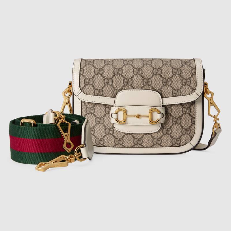 Gucci Horsebit 1955 Mini Shoulder Bag 658574 White